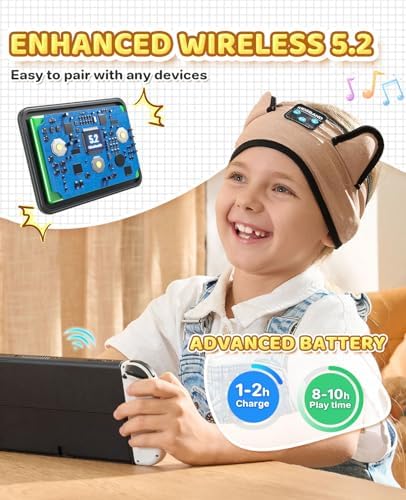 Ultimate Kids Bluetooth Headphones for Safe and Stylish Listening – Versatile Wired Playback Option with Volume Limiting Technology – Durable and Lightweight Design for Travel, School, and Home Use – Adjustable Headband for Customized Comfort – Compatible with Kindle, Tablets, and Cell Phones – Perfect for Boys and Girls