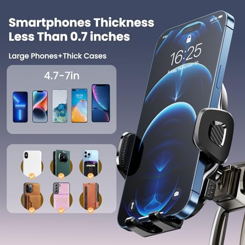 ELOHEI Custom Car Phone Mount for Honda Civic (2016-2021) – Precision Fit Phone Holder with 360-Degree Rotation, Easy Installation, and Universal Compatibility for Enhanced Driving Safety and Convenience