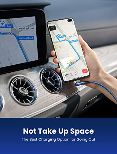 AINOPE Right Angle USB C Cable – 2-Pack (10 ft + 10 ft) Fast Charging 3.1 A Nylon Braided Charger for Enhanced Device Compatibility, Ideal for Gaming and Multitasking, Durable Black Design