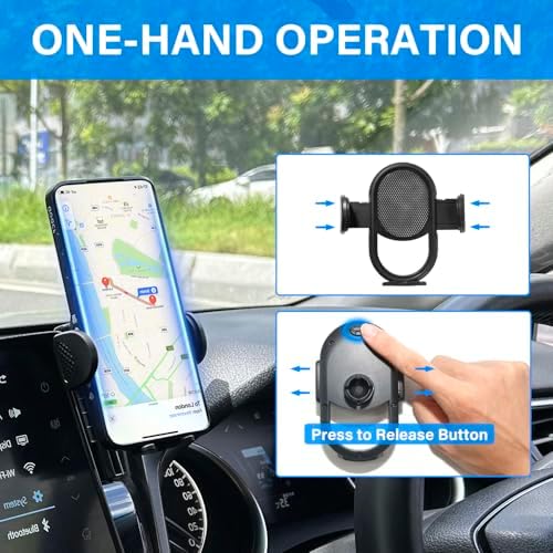 Custom-Fit 360-Degree Rotation Car Phone Holder for Toyota Corolla 2019-2025 & Corolla Cross 2022-2025 – Hands-Free Cell Phone Cradle with 8-Inch Screen Compatibility – Elevate Driving Safety and Convenience with Sturdy, Easy-Install Mount