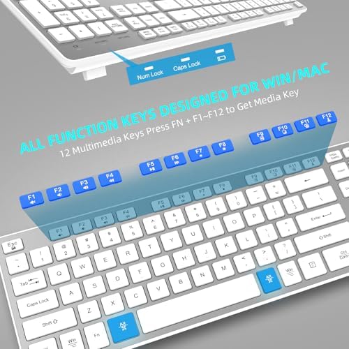Experience Ultimate Comfort with the BFRIENDit Ultra-Quiet Wireless Keyboard – Sleek 2.4 GHz Connection for Mac & Windows, Slim Chocolate Key Design for Effortless Typing and Enhanced Productivity, Perfect for Home, Office, and Smart TV Use – Effortless Connectivity Meets Stylish Functionality