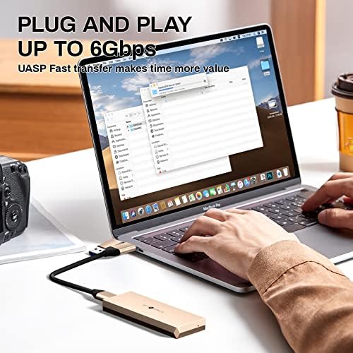 Ultra-Durable SETMSPACE NVME Enclosure – 10 Gbps SSD Adapter for M-Key Drives, Solid Aluminium Alloy Case with USB C/A Cables, Supports 2230/2242/2260/2280 Sizes, Enhanced Portability and Robust Performance in Sleek Grey Design
