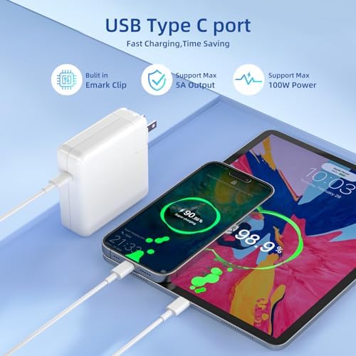 Power Up Your Devices with the 140 W USB-C Fast Charger for Mac Book Pro & More – High-Efficiency Adapter with 6.6 ft Cable, Exceptional Speed & Universal Compatibility for All USB-C Gadgets – Safe, Reliable, and Smart Charging Solution – Fully Charges Mac Book Pro 16″ in Just 1 Hour 20 Minutes, Ideal for i Pad Pro, Samsung Galaxy & Laptops – Built-In Safety Features for Overload, Short Circuit, and Overheating Protection – Experience Premium Performance and Quality with Our One-Year Guarantee and Dedicated Customer Support