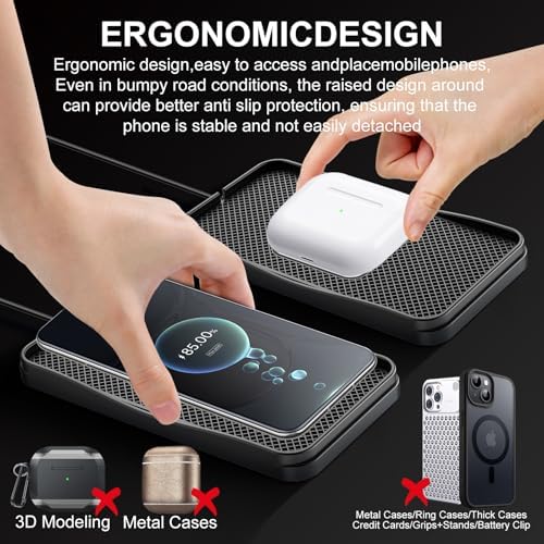 High-Efficiency Car Wireless Charger Pad – 20 W/15 W/10 W Fast Charge Solution for i Phone 16/15/14/13/12/11 & Samsung S24-S9 – Non-Slip Design for Secure Device Stability – Ultimate Automotive Charging Accessory with Safety Features & Sleek Fit