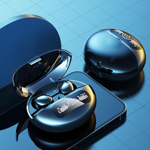 IHAO Bluetooth 5.3 Clip-On Sport Earbud Headphones – 80-Hour Playtime, Noise-Cancelling Hi-Fi Sound, IPX4 Waterproof, Secure Fit for Active Lifestyles, Perfect for Workouts and Leisure, Enhanced Connection Speed, Painless Wear – Black