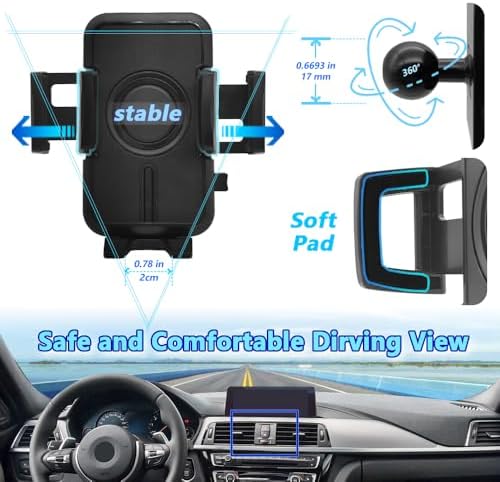 WAAPAK Premium Car Phone Holder Mount for 2014-2023 BMW 3 & 4 Series – Ultimate Smartphone Cradle for Safe Navigation, Thick Case Compatibility, and Effortless Installation – Enhance Your BMW’s Interior with Sleek, Durable Design