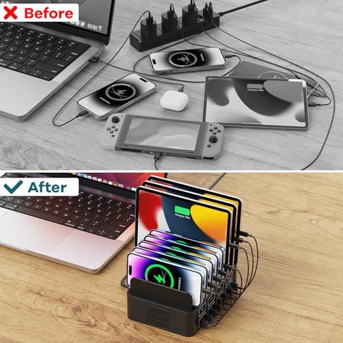 Ultimate 16-Port USB-C Fast Charging Station – RUANSZZ 150 W/35 A Multi-Device Charger for Smartphones, Tablets, and E-Readers – Efficient Power Organizer with Enhanced Compatibility and Safety Features
