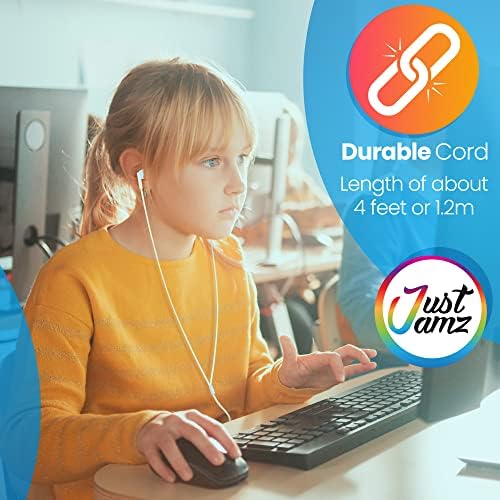 Affordable Pearl White In-Ear Earbuds – 30 Pack Disposable Headphones with 3.5 mm Audio Jack for Schools and Classrooms – Lightweight Comfort, Enhanced Sound Quality, Ideal for Group Learning and Hygiene Solutions