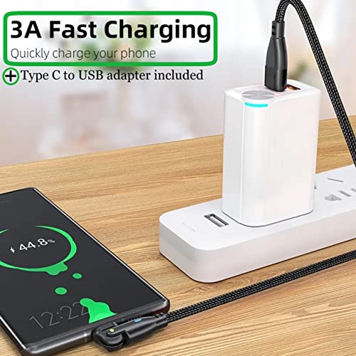 Revolutionize Your Charging Experience with the 6 ft USB C to USB C Fast Charging Cable – 60 W Power Delivery, 180° Rotating Connector, Durable Nylon Braided Design, Includes USB A Adapter for Ultimate Compatibility with i Phone 16/15, Mac Book, i Pad, Galaxy S24, and More