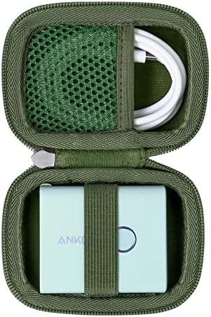 Khanka Protective Hard Case for Anker 45 W Wall Charger & 20 W Portable Charger – Ultimate Travel Companion for Anker 521 Power Bank (Power Core Fusion) – Lightweight Shockproof Design, Modern White Finish, Secure Zipper Closure for Enhanced Portability and Device Safety