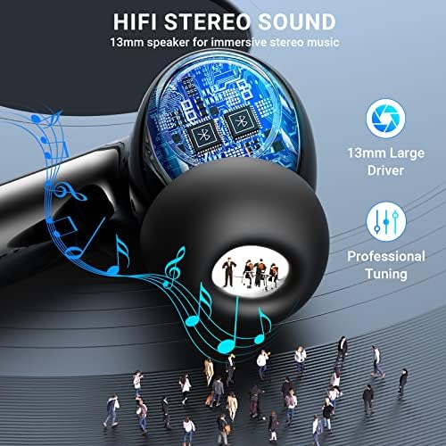 Elevate Your Audio Experience with Aoslen Wireless Earbuds – 2024 Hi-Fi Stereo Headphones Featuring 4 ENC Noise-Canceling Microphones, 42-Hour Playtime & Bluetooth 5.3 Connectivity – Perfect for Android & i OS Users, Sleek Design with LED Power Display for Ultimate Convenience
