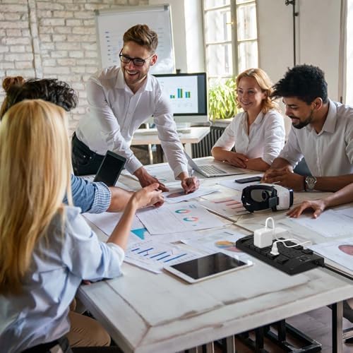 Ultimate QINLIANF Surge Protector Power Strip – 6 Ft Heavy-Duty Extension Cord with 24 Versatile Outlets and 4 High-Speed USB Ports (2 USB-C), 1875 W/15 A Capacity, 4100 J Surge Protection for Home, Office, and Dorm Use – ETL Certified for Maximum Safety and Reliability