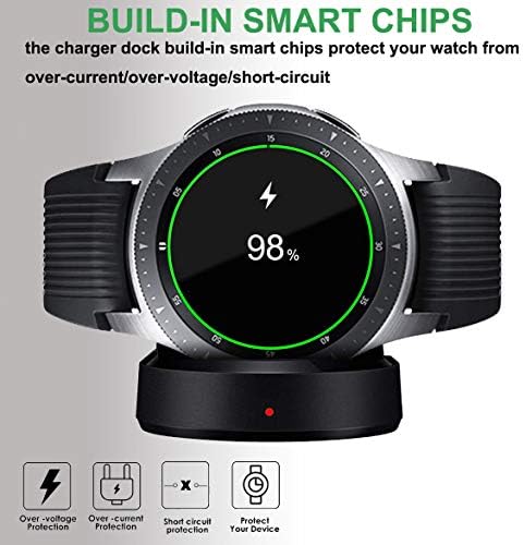 Efficient Charging Dock for Samsung Galaxy Watch 1 (42 mm/46 mm) – Fast Power-Up Solution for SM-R800/R810/R815 Models, Portable Black Cradle with Enhanced Durability and Compatibility for Active Lifestyles
