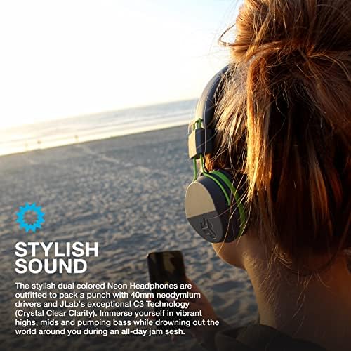 Discover the JLab Neon Folding On-Ear Headphones in Black – Your Ultimate Audio Companion for Travel and Daily Use | Lightweight Design with Tangle-Free Cord for Effortless Portability | Advanced Noise Isolation Technology for Uninterrupted Listening | Powered by 40 mm Neodymium Drivers for Rich, Crystal-Clear Sound | Ergonomic Fit with Plush Cushions for Extended Comfort | Perfect for Music Lovers, Commuters, and Home Relaxation