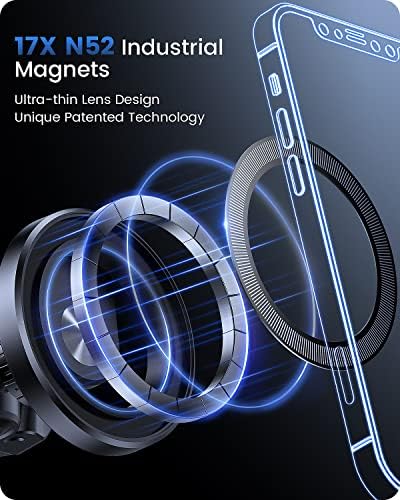 Revolutionary OQTIQ Magnetic CD Slot Phone Mount for Effortless Smartphone Access – Six Ultra-Strong Magnets for i Phone, Samsung Galaxy, LG & More – Hands-Free Convenience with 360° Rotation for Optimal Viewing Angles – Compact Design for Any Vehicle Interior – Elevate Your Driving Safety and Experience