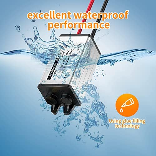Heavy Duty Waterproof 24 V to 12 V DC Power Converter – 5 A 60 W Versatile Adapter for Vehicles, Marine, and Solar Applications by EKYLIN Power Accessories – Reliable, Durable, and Efficient Power Solution for Every Outdoor Adventure