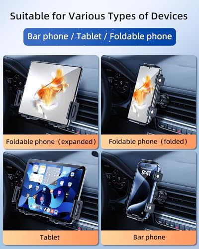 Revolutionary Wireless Car Charger for Samsung Galaxy Z Fold Series & Pixel 9 Pro – Fast Charging Dual Coils with 360° Rotatable Air Vent Mount for Ultimate Convenience and Enhanced Compatibility – Elevate Your Driving Experience with Effortless Hands-Free Power