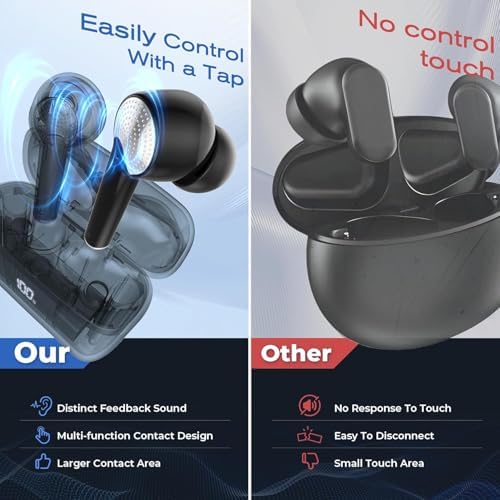 Ivrydas True Wireless Bluetooth Earbuds – Exceptional Noise Cancellation for Crystal Clear Sound – 151-Hour Standby Time for Uninterrupted Audio – Effortlessly Compatible with Laptops, Tablets, and Smartphones – Elevate Your Listening Experience with Ultimate Comfort and Quality for Work and Play