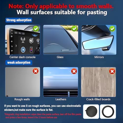 2025 Upgraded Magnetic Phone Holder for Car, 360 Rotatable Folding Vacuum Suction Phone Holder Stand for Dashboard, Windshield, Car, Gym, Car Cell Phone Holder for Android iPhone – Enhanced Compatibility and Speed