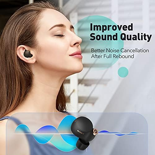 Premium Memory Foam Ear Tips for Sony WF-1000 XM4 & WF-1000 XM3 – Anti-Slip Replacement Tips for Optimal Comfort and Noise Isolation, Fits Charging Case, 3 Pairs (Medium, Black) – Elevate Your Audio Experience with Enhanced Stability and Sound Quality