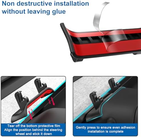 Silicone Phone Mount for Tesla Model Y (2020-2024) & Model 3 (2017-2023) – Premium Car Interior Accessory for Secure Smartphone Support Behind Steering Wheel – Easy-to-Clean, Non-Slip Design for Enhanced Driving Convenience and Safety