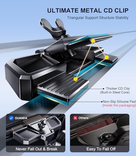 Universal CD Slot Phone Mount for Cars – 360° Adjustable Hands-Free Holder for i Phone & Android Devices – Durable and Easy Installation – Sleek Black Design for Safe Driving – Perfect Accessory for Navigation and Music Enjoyment