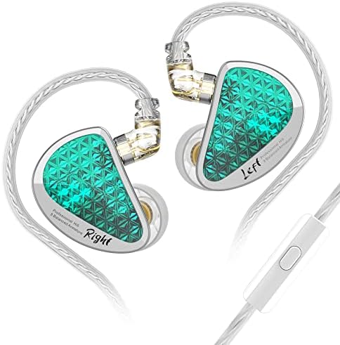 KZ ZSN Pro Hybrid In-Ear Earbud Headphones – High-Fidelity Audio with Dynamic Driver & Balanced Armature, Stylish Metal Faceplate, Detachable Cable for Custom Connectivity – Perfect for i Phone & Android Use, Ideal for Fitness & Everyday Listening (Blue, No Mic)
