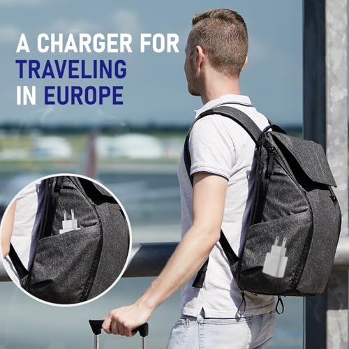 European Power Adapter & Fast Charge USB Hub – 2-Pack with 40 W PD 3.0 for i Phone 16/15/14 Series & Samsung Galaxy S24-S20 – Compact 4-Port Travel Charger for Effortless Multi-Device Charging – Perfect for Families & Global Adventurers Seeking Reliable Power Solutions in Europe