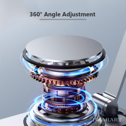 DEARART Cell Phone Stand, 360° Adjustable Phone Stand for Desk, Foldable Phone Holder Fully Carried Easily, Grey (Square Base) – Enhanced Compatibility and Speed