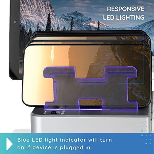 Sleek Silver 6-Port USB Charging Hub – Ultimate Rapid Power Station for Smartphones, Tablets & Electronics – Perfect Multi-Device Charger for Home and Office Efficiency