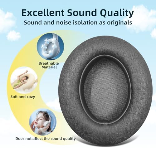 Upgrade Your Beats Studio 3 & 2 Wireless Headphones with Premium Replacement Ear Cushions – Luxurious Soft Protein Leatherette Earmuffs Featuring Enhanced Compatibility for Effortless Installation – Experience Unmatched Comfort and Superior Sound Quality with Memory Foam Ear Pads in Sleek Titanium Finish – Transform Your Listening with Exceptional Noise Isolation and Long-Lasting Durability
