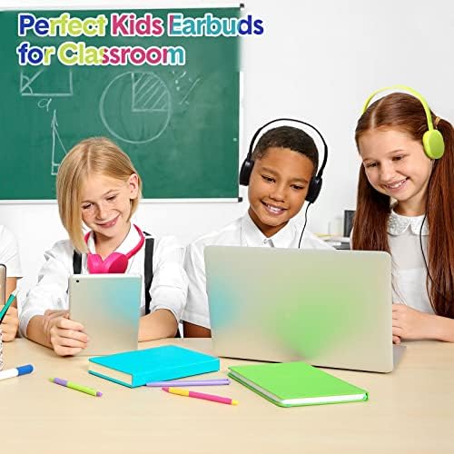 Elevate Classroom Engagement with Konohan Kids Headphones – Bulk 18-Pack Adjustable Wired Earphones for Students, Teens, and Adults, Offering Universal 3.5 mm Compatibility and Superior Sound Quality – Durable and Comfortable for All Learning Environments