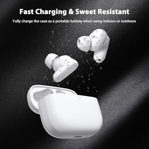 Experience Unmatched Sound Quality with High-Fidelity Bluetooth 5.4 True Wireless Earbuds – Premium Noise Cancelling In-Ear Headphones Featuring Hi-Fi Bass for i Phone, Samsung, and Pixel Devices – Ergonomically Designed for Ultimate Comfort and Extended Battery Life for All-Day Listening Enjoyment.