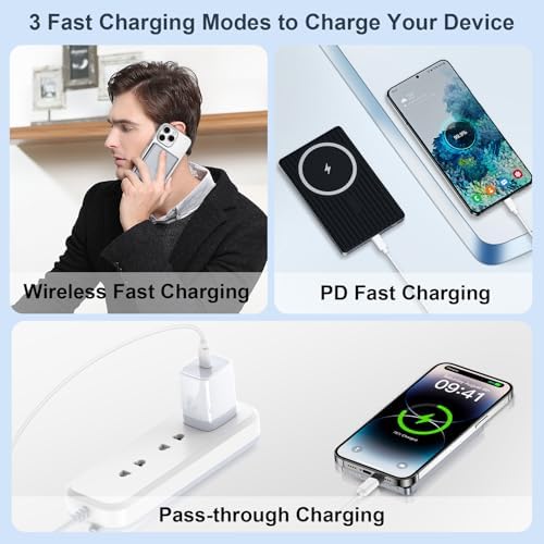 Magnetic Wireless Power Bank 10000 m Ah – Fast Charging Portable Charger for Samsung Galaxy S25/S24/S23/S22/S21 & Google Pixel 9 Pro/8/8 a – 20 W USB-C Battery Pack with Enhanced Magnetic Alignment for Hassle-Free Charging Anytime, Anywhere