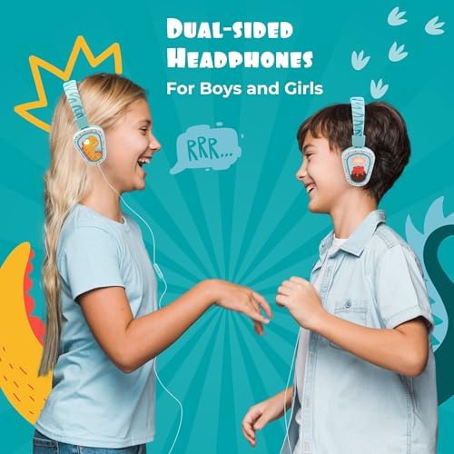 Kidrox Safe Sound Wired Toddler Headphones – Volume-Limited 85 d B Child-Friendly Headset for Ages 1-7 | Lightweight, Durable Design Perfect for Travel on Airplanes and Cars | Comfortable Fit for Tablets, i Pads, and More – Ensuring Safe Listening and Ultimate Entertainment Enjoyment