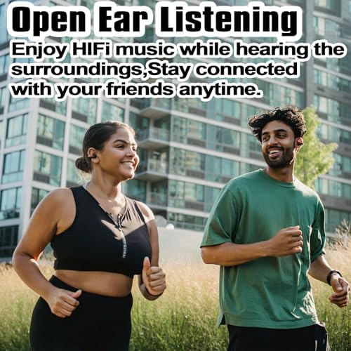 Revolutionary Wireless Open Ear Bluetooth Earbuds with Advanced AI Noise Cancelling – 30 Hours of Playtime, Touch Control Functionality & IPX4 Waterproof Rating for Active Lifestyles – Perfect for Sports, Running, and Workouts with Ultimate Comfort and Secure Fit