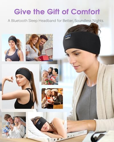 MUSICOZY Bluetooth 5.4 Sleep Headband Headphones – Ultimate Wireless Comfort for Sleep, Workouts, and Travel – The Perfect Gift for Active Lifestyles with Rapid Pairing and Sweatproof Design