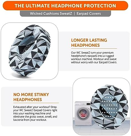 Upgrade Your Beats: WC Sweat Z Studio Earpad Covers for Studio 2 & 3 | Revolutionary Sweatproof Design, Effortlessly Washable, Perfect Fit | Unmatched Protection for Headphones & Enhanced Comfort