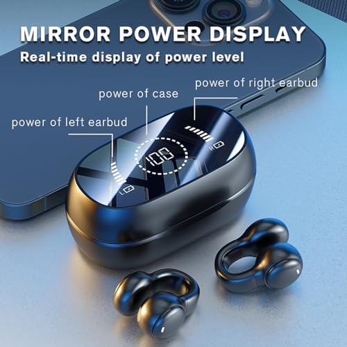 Revolutionary Wireless Clip-On Bone Conduction Earbuds – Open Ear Bluetooth Headphones for Ultimate Comfort and Safety – Waterproof Design for Active Lifestyles – Superior Sound Quality with Seamless Device Compatibility – Ideal for Sports and Outdoor Adventures