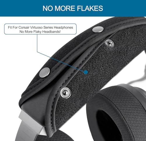 Ultimate Comfort Upgrade: Premium Replacement Ear Pads & Headband Cover for Corsair Virtuoso RGB Wireless SE XT Gaming Headset – Stylish Black Cushions for Enhanced Durability and Effortless Installation