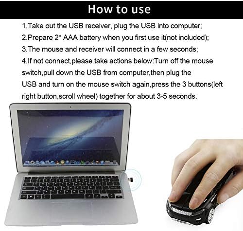 Rev Up Your Productivity with the CHUYI Sports Car Wireless Optical Mouse – Unique 1600 DPI Design for Effortless Navigation and Stylish Office Setup (Green) – Perfect Cordless Accessory for PC, Laptop, and School Use