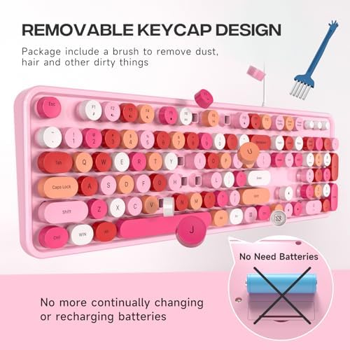 Illuminate Your Workspace with the Large Print Backlit Keyboard – Ergonomic USB Wired Multimedia Keyboard with Rainbow LED Lighting for Enhanced Comfort and Visibility on Windows PCs & Laptops