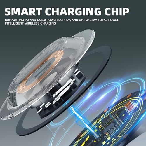 KLOET 3-in-1 Magnetic Wireless Charging Stand – 20 W Fast Charger for Phones, Headphones & Smartwatches in Sleek Titanium Black – Ultimate Device Compatibility & Clutter-Free Convenience