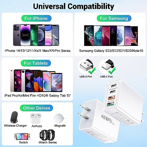 Ultra-Fast 4-Port USB Wall Charger – Multi-Device Power Adapter with Quick Charge 3.0 Technology for i Phone 16 Series, Samsung Galaxy S25/S24, Google Pixel 7 – Compact, Efficient & Safe Charging Solution for Home and Travel