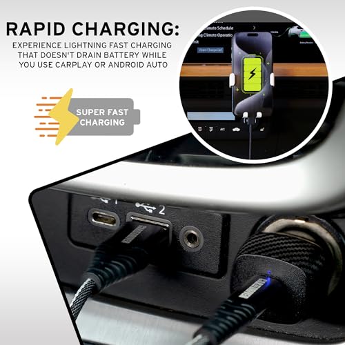 Elevate Your Drive with the Ultimate Car and Driver Infotainment Data Cable Kit – Effortless Apple Car Play & Android Auto Integration, Lightning-Fast 12 V Charging, Versatile USB-C Compatibility, and Robust Build for Uninterrupted Entertainment on the Road