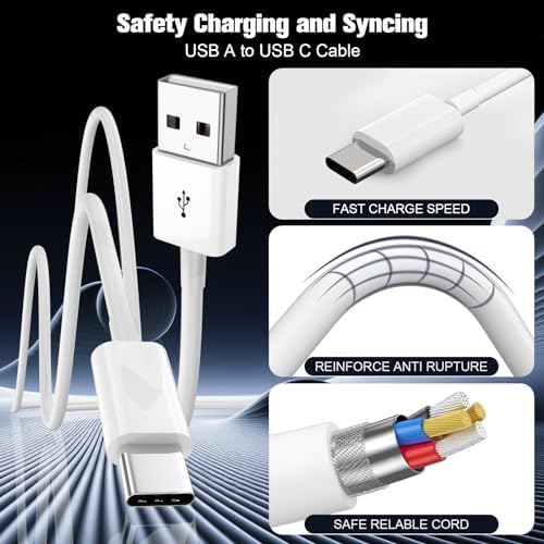 Premium Carplay Cable for i Phone 16/15 & i Pad – 6 ft USB A to USB C Charging & Sync Cord – Enhanced Speed & Compatibility for Seamless Connectivity in Your Vehicle – Durable White Design for Everyday Use – Ideal for i Phone 16/15 Pro, Plus & Max Models, i Pad 10 th Gen & Air – Elevate Your Driving Experience with High-Performance Data Transfer & Power Solutions
