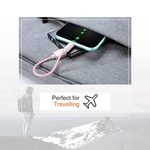 Compact 15 cm MFi Certified Lightning Charging Cable for i Phone & i Pad – Fast Charge Compatibility with i Phone 14/14 Pro Max/13/12/12 Pro/11/X/XR/8/8 Plus/7/6 S/6/SE – Durable & Travel-Friendly USB to Lightning Cable for On-the-Go Power Solutions – Premium Quality Design for Enhanced Performance and Reliability