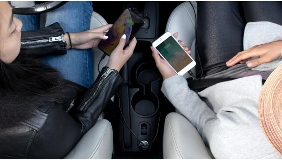 Belkin 24 W Dual USB Car Charger with Lightning Cable – High-Speed Charging Solution for i Phone, Samsung Galaxy, Air Pods & More – Compact and Durable Dual USB-A Power Adapter for Effortless On-the-Go Connectivity – Ultimate Versatility for Multiple Devices