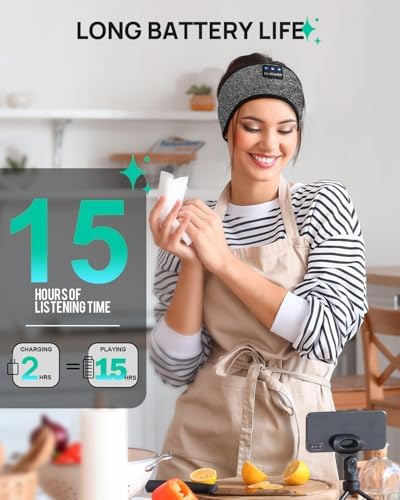 Discover the Ultimate Comfort with LC-dolida’s Bluetooth Sleep Headband – The Perfect Fusion of Relaxation and Functionality for Insomnia Relief and Active Lifestyles – USB-C Rechargeable, Soft Fabric, Ideal for Meditation, Yoga, Travel, and Workouts – Experience Seamless Connectivity with Bluetooth 5.4 and Enjoy High-Quality Sound while Blocking Out Distractions – Lightweight and Breathable Design for All-Night Wear – Elevate Your Sleep and Focus on Wellness with Our Dual-Function Sleep Mask and Headphones – A Thoughtful Gift for Yourself or Loved Ones Seeking Serenity and Comfort in Every Moment.