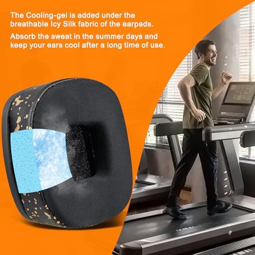 Upgrade Your Marshall Major I/II/III/IV/V Headphones with SOULWIT Cooling Gel Ear Pads – Premium Noise Isolation Cushions for Ultimate Comfort and Enhanced Sound Quality in Sleek Black Gold Design